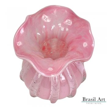 Vaso Trouxinha Italy Média Vidro Rosa