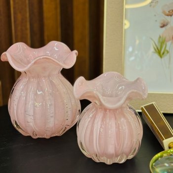 Vaso Trouxinha Italy Pequeno Vidro Rosa