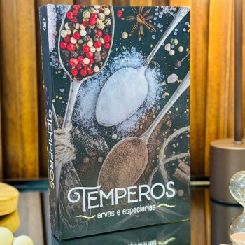Livro Caixa Decorativo Temperos P – Organização Criativa e Decoração de Cozinha