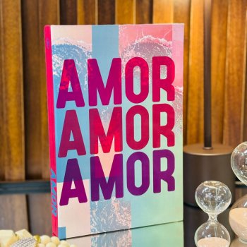 Livro Caixa Decorativo Amor P – Organização e Decoração Moderna com Estilo