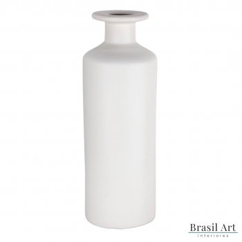 Vaso Decorativo Alto em Cerâmica Off White