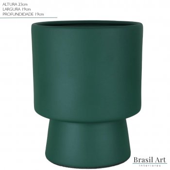 Vaso Decorativo em Cerâmica Verde Musgo