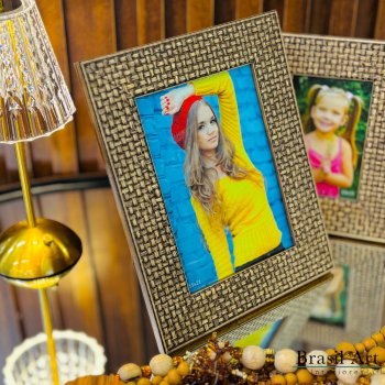 Porta-Retrato Rústico 15x21cm - Moldura Decorativa