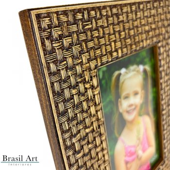 Porta-Retrato Rústico 10x15cm - Moldura Decorativa