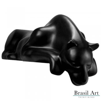 Pantera Decorativa em Fibra de Vidro Fosca Bebendo Água – Escultura Moderna para Decoração de Ambientes