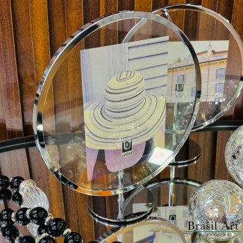 Porta-Retrato Infinity Prata 13x18cm - Moldura Decorativa Moderna e Flutuante