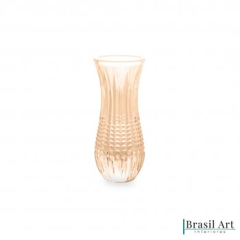 Vaso Decorativo em Cristal Queen Âmbar 6x15cm