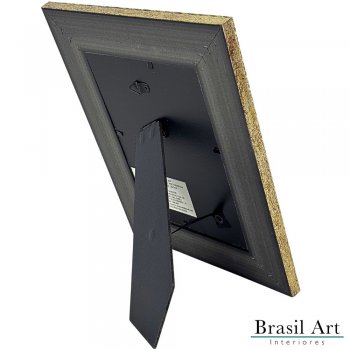 Porta-Retrato Decorativo com Textura Ouro Velho 13x18cm – Moldura Sofisticada para Decoração de Interiores