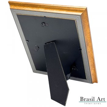 Porta-Retrato Escama Ouro Velho 15x20cm - Moldura Decorativa de Luxo para Decoração de Interiores Elegante