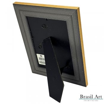 Porta-Retrato Decorativo Ouro 13x18cm – Moldura Elegante e Sofisticada para Decoração