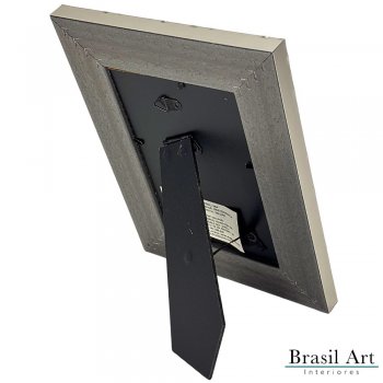 Porta-Retrato Decorativo com Textura Prata 10x15cm – Moldura Moderna e Sofisticada para Decoração