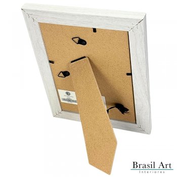 Porta-Retrato Bicolor Caramelo 13x18cm – Moldura Decorativa Moderna e Sofisticada para Decoração de Interiores