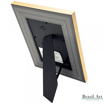 Porta-Retrato Decorativo Ouro 10x15cm – Moldura Elegante e Sofisticada para Decoração